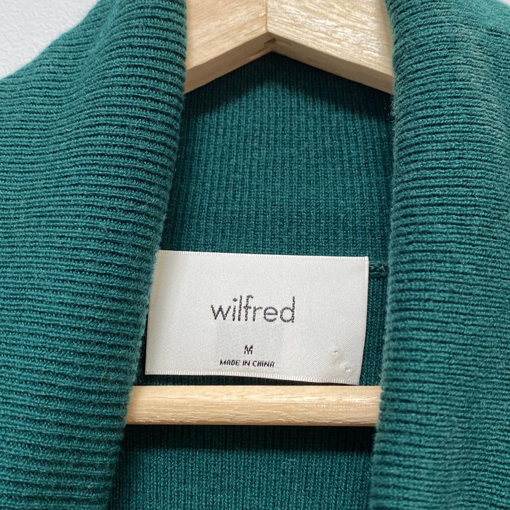 ❗️SOLD❗️Wilfred Green Long Sleeve Crop Turtleneck Rebecca  Sweater Size M - Picture 6 of 9